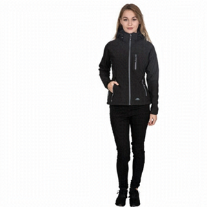 LADIES Trespass Bela II TP75 Soft Shell 8000 mm Waterproof Jacket Black Sz M